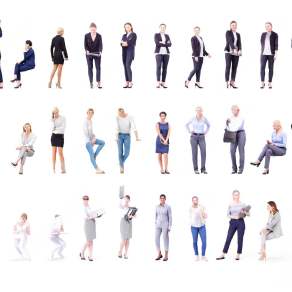 现代多人3D模型下载